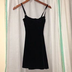 American Apparel Black Velvet Dress